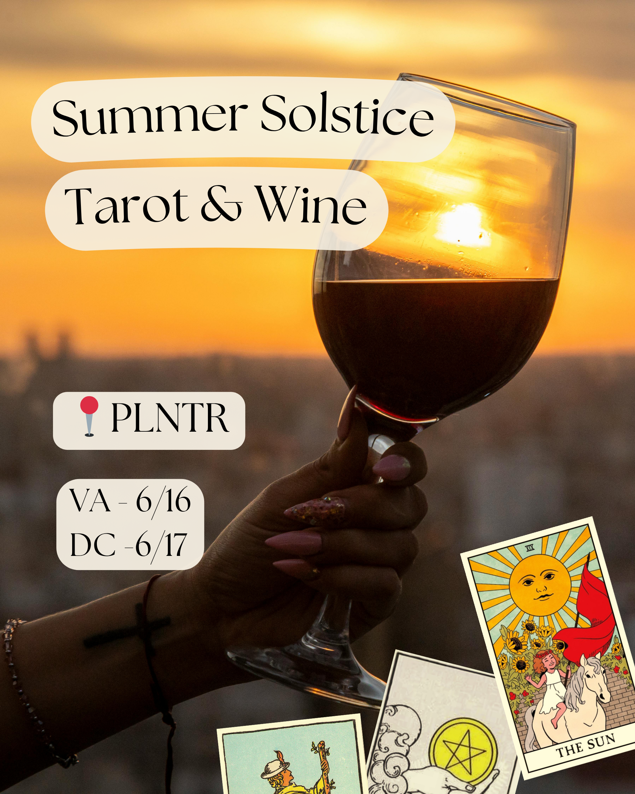 Summer Solstice Tarot and Wine (DC)