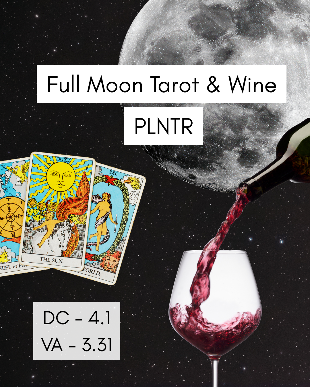 Full Moon Wine and Tarot (VA)